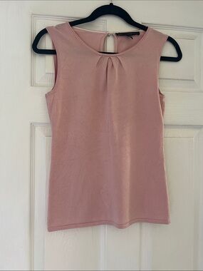 White House Black Market Dusty Pink Ponte Sleeveless Camisole with Keyhole Back